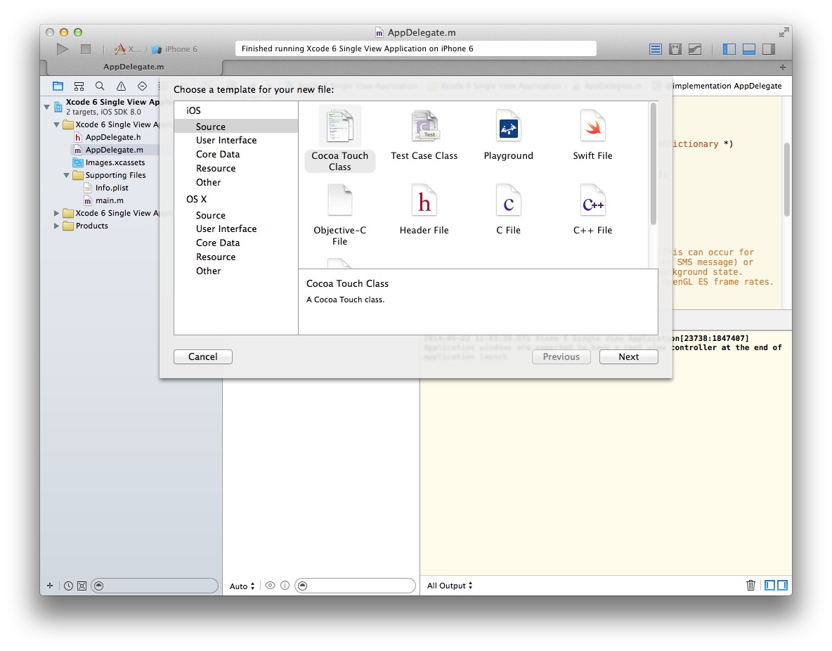 Xcode 6 Add View Controller 1