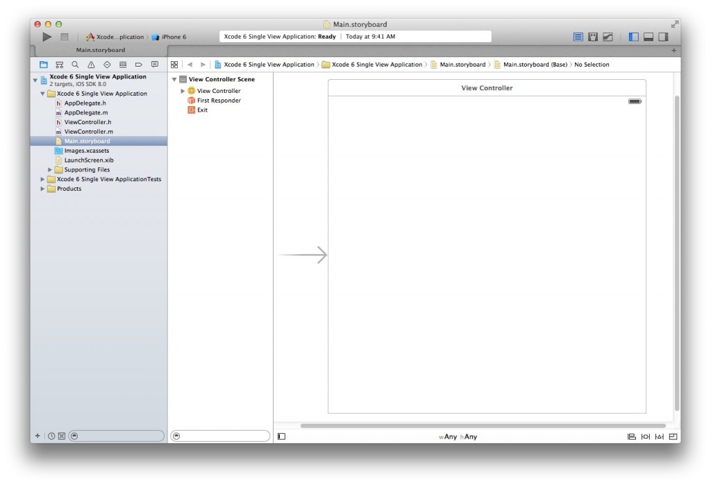 Xcode 6 Removing Storyboards and Creating Useful Empty Projects Code