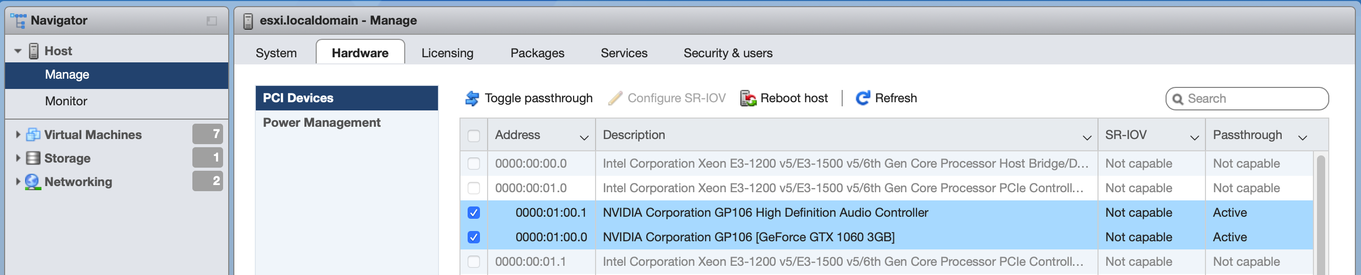 vmware gpu passthrough